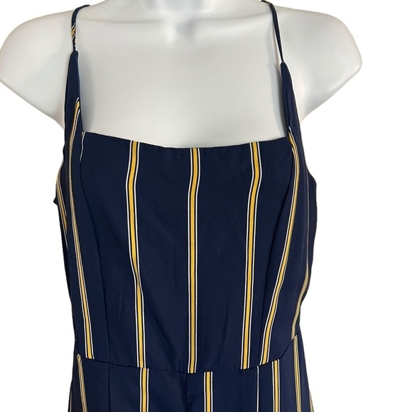 Rowe A | Striped Blue and Yellow Jumpsuit - Picture 2 of 7
